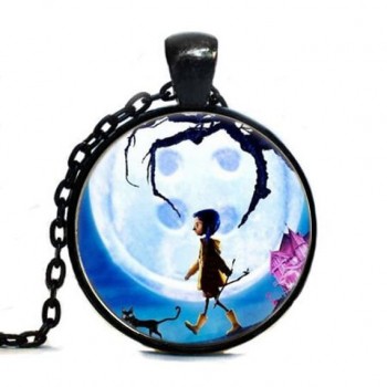 Anime Movie Coraline Necklace Coraline pendant Necklace chain Jewelry women men gift vintage antique charm steampunk new chains
