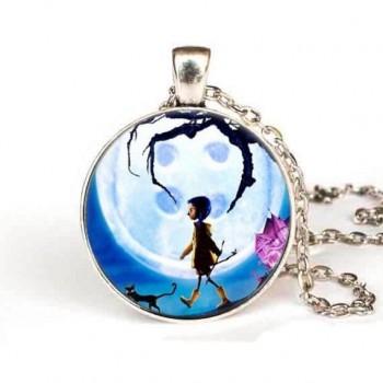 Anime Movie Coraline Necklace Coraline pendant Necklace chain Jewelry women men gift vintage antique charm steampunk new chains
