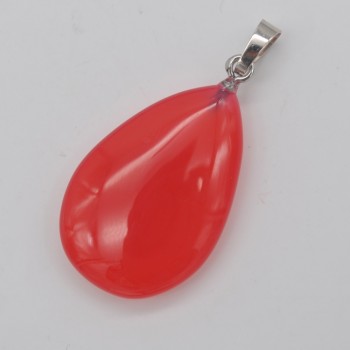 Natural Red Carnelian Stone Bead GEM Pendant Water-drop Fashion Jewelry S3142