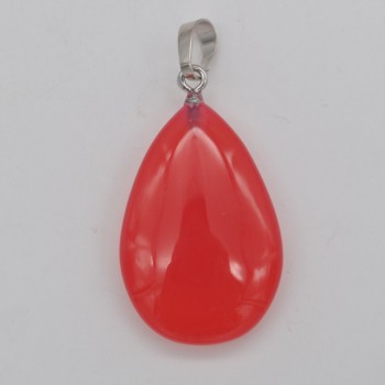 Natural Red Carnelian Stone Bead GEM Pendant Water-drop Fashion Jewelry S3142