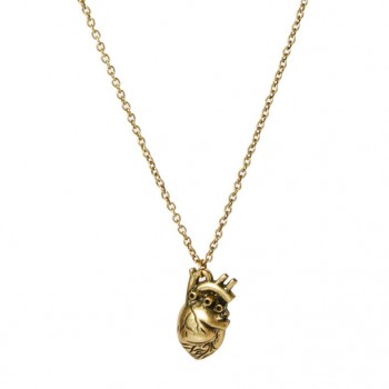 Unique Retro 3D Anatomical Human Hollow Heart Pendant Necklace Sweater Chain