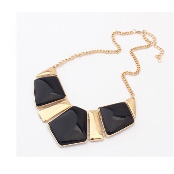 Hot Sale Fashion Jewelry Female Big Imitation Gem Stone Necklace For Women Statement Necklaces Collar Party Necklace N907