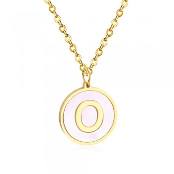 26 Letters Initial Necklace Silver Gold Color Disc Necklace Alphabet Women Kolye Collier Friends Family Letter necklace