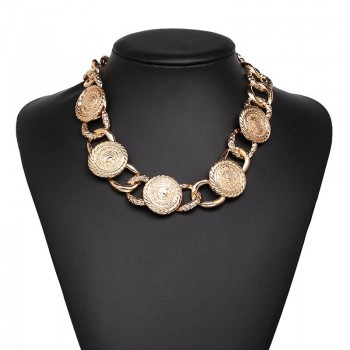 JUJIA New Vintage za Resin Necklaces For Women Bohemian Statement Metal Necklaceamp; Pendant Christmas Gifts