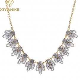 Women Bib Statement Luxury Rhinestone Necklace for a Classic Elegant Design Jewelry Colar For Gift Statement Necklaces N221