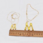 New Small Letter Pendant Gold Chain Dangle Necklace Good Quality Statement Choker Collar Necklace 111