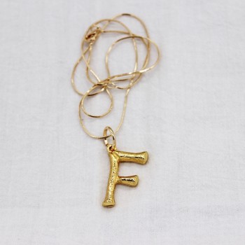 New Small Letter Pendant Gold Chain Dangle Necklace Good Quality Statement Choker Collar Necklace 111