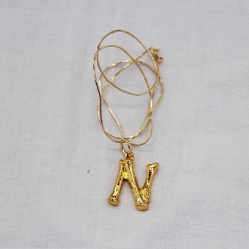 New Small Letter Pendant Gold Chain Dangle Necklace Good Quality Statement Choker Collar Necklace 111