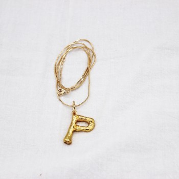 New Small Letter Pendant Gold Chain Dangle Necklace Good Quality Statement Choker Collar Necklace 111
