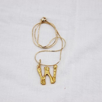 New Small Letter Pendant Gold Chain Dangle Necklace Good Quality Statement Choker Collar Necklace 111