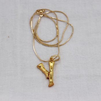 New Small Letter Pendant Gold Chain Dangle Necklace Good Quality Statement Choker Collar Necklace 111