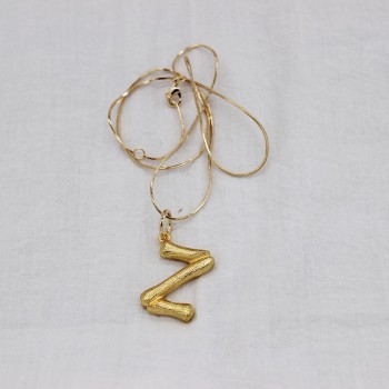 New Small Letter Pendant Gold Chain Dangle Necklace Good Quality Statement Choker Collar Necklace 111