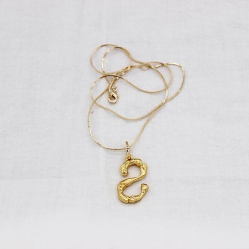 New Small Letter Pendant Gold Chain Dangle Necklace Good Quality Statement Choker Collar Necklace 111