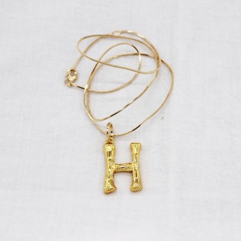 New Small Letter Pendant Gold Chain Dangle Necklace Good Quality Statement Choker Collar Necklace 111