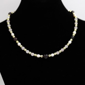 VONNOR Jewelry Womens Necklace Natural Pearl Stone Bead Strand Necklaces Female Choker Necklace Dropshipping