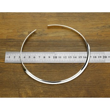 New 925 sterling silver collar female style simple style glossy silver collar open design not sensitive charm jewelry best gift
