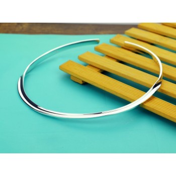 New 925 sterling silver collar female style simple style glossy silver collar open design not sensitive charm jewelry best gift