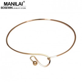 MANILAI Geometric Alloy Collar Choker Necklace Women Accessories Charm Torque Big Metal Statement Necklace Fashion Jewelry Bib