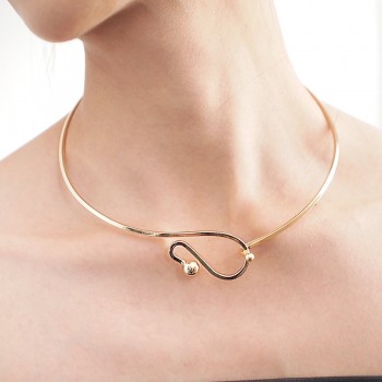 MANILAI Geometric Alloy Collar Choker Necklace Women Accessories Charm Torque Big Metal Statement Necklace Fashion Jewelry Bib