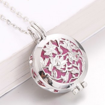 Hollow Necklace Locket aromatherapy Essential Oils perfume Diffuser Locket Necklace Pendant  Collector