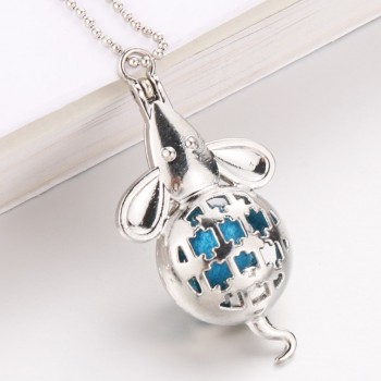 New Mickey Mouse harmPearl Cage Pendant Essential Aroma Perfume Locket For Necklace Jewelry Open lock Love Wish Jewelry