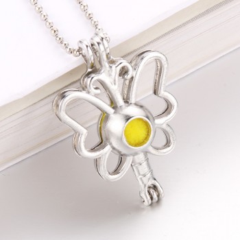 New Mickey Mouse harmPearl Cage Pendant Essential Aroma Perfume Locket For Necklace Jewelry Open lock Love Wish Jewelry