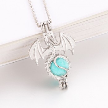 New Dragon  harmPearl Cage Pendant Essential Aroma Perfume Locket For Necklace Jewelry Open lock Love Wish Jewelry