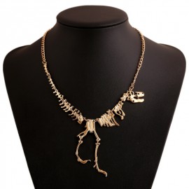 Creative Necklace Women Steampunk Goth Alloy Dinosaur Skeleton Dead Tyrannosaurus T-Rex Charm Necklace Accessories Sexy Chain