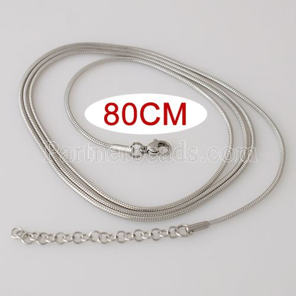Stainless Steel Chain Unisex Boys Girls Stainless Steel Snake Chain Necklace Jewelry Fashion For Pendant KB3305