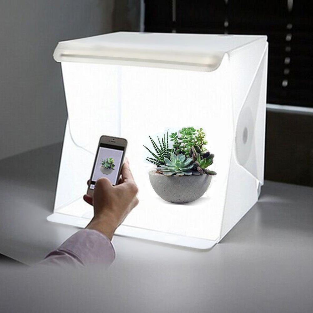 24cm / 9 mini Folding Lightbox Photography Studio Softbox LED Light Soft Box Camera Photo Background Box Lighting Tent Kit