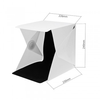 24cm / 9 mini Folding Lightbox Photography Studio Softbox LED Light Soft Box Camera Photo Background Box Lighting Tent Kit