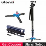 Ulanzi Professional Aluminium Camera Tripod 65inch 5 Sections Manbily Video Monopod for Canon Nikon DSLR Gopro 6 Action Camera