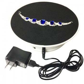 20cm 360 Degree Electric Rotating Turntable Display Stand for Photography Max Load 1.5kg video shooting props Turntable Battery