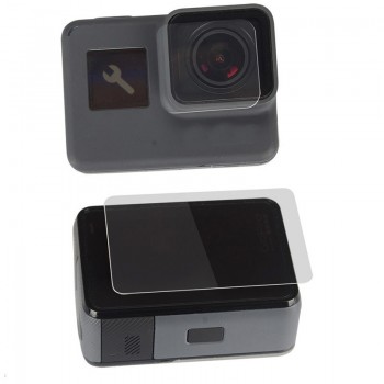 New Tempered Glass Protector Cover Case For Go Pro Gopro Hero 5 6 7 Hero5 Hero6 Hero7 Camera Lens Cap LCD Screen Protective Film