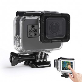 60M/197ft Waterproof Housing Case Touch Screen Back Door For Gopro Hero 7/6/5/(2018) For Go Pro Black Action Camera Accessories