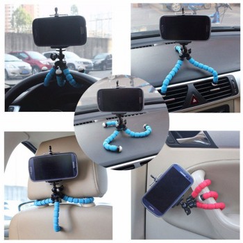 Mini Flexible Sponge Octopus Tripod For iPhone Xiaomi Huawei Smartphone Tripod for Gopro Camera Accessory With Phone Clip Holder