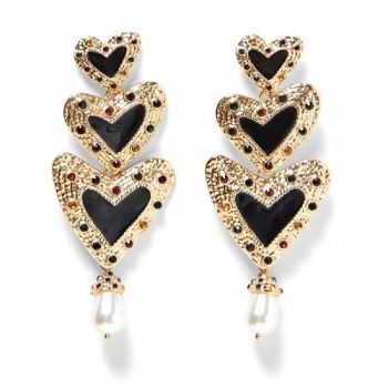 JUJIA statement earrings wholesale women crystal statement  Earrings for women party wholesale good quality ZA earrings