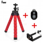 FGHGF Universal Car Mini Flexible Tripod+Bluetooth Remote Shutter For iPhone Mini Portable Selfie phone Stand Clip for redmi 4X