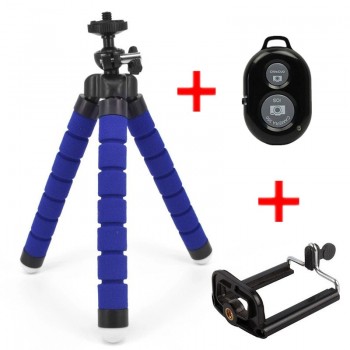 FGHGF Universal Car Mini Flexible Tripod+Bluetooth Remote Shutter For iPhone Mini Portable Selfie phone Stand Clip for redmi 4X