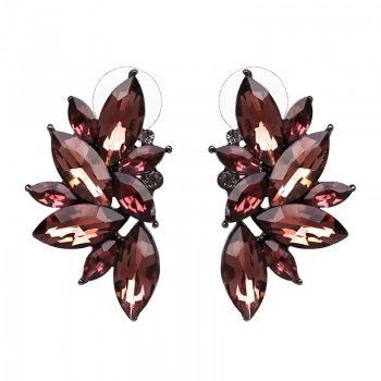 new mixed wholesale trendy vintage prevail design stylish crystal elegant customizedfashion stud Earrings for women fashion 36