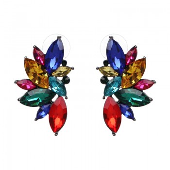 new mixed wholesale trendy vintage prevail design stylish crystal elegant customizedfashion stud Earrings for women fashion 36
