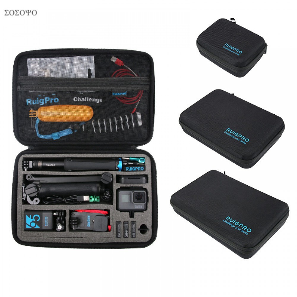 Portable Carry Storage Bag Protective Case Box 3 Size Handbag For GoPro Hero 7 6 5 4 3 2 Xiaomi YI Sjcam Accessories Camera Bag