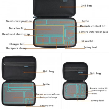 Portable Carry Storage Bag Protective Case Box 3 Size Handbag For GoPro Hero 7 6 5 4 3 2 Xiaomi YI Sjcam Accessories Camera Bag