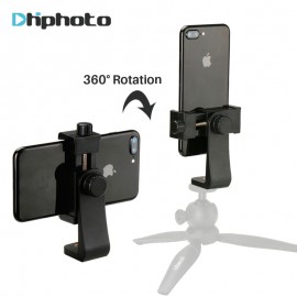 Universal Phone Tripod Mount Adapter Cell Phone Clipper Holder Vertical 360 Tripod Stand for iPhone X 7 8 Plus Samsung S8 S7