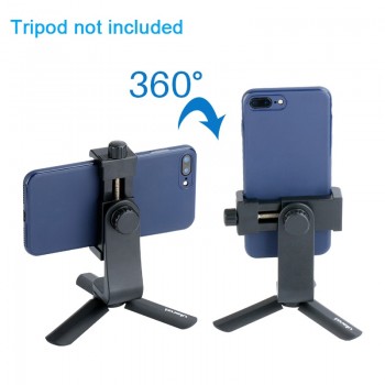 Universal Phone Tripod Mount Adapter Cell Phone Clipper Holder Vertical 360 Tripod Stand for iPhone X 7 8 Plus Samsung S8 S7