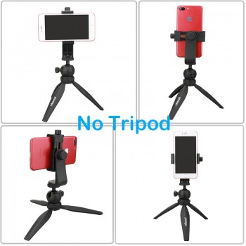 Universal Phone Tripod Mount Adapter Cell Phone Clipper Holder Vertical 360 Tripod Stand for iPhone X 7 8 Plus Samsung S8 S7