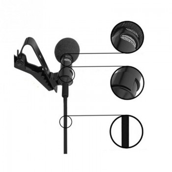 Lavalier Microphone Mic for iOS Android Cell Phone microfono para celular yaka mikrofonu Clip-on Collar Phone Lapel Microphones