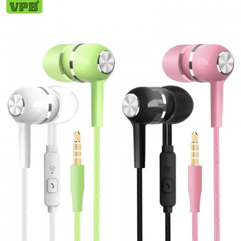 VPB S12 Sport Earphone wholesale Wired Super Bass 3.5mm Crack Colorful Headset Earbud with Microphone Hands Free for Samsung