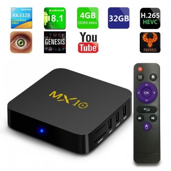 MX 10 TV BOX Android  9.0 mx10 4GB DDR4 32GB/64GB RK3328 Quad Core KD18.0 4K 2.4GHz WIFI USB 3.0