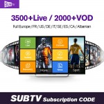 Europe QHDTV IUDTV SUBTV 1 year IPTV Subscription Code 3500 Channels Germany French Spanish Italy Arabic IPTV Smart Media Player